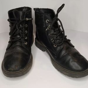 Uni-Sex Black Old Navy Mid GCombat Boots High-Top BlackJack Shoes Size 5